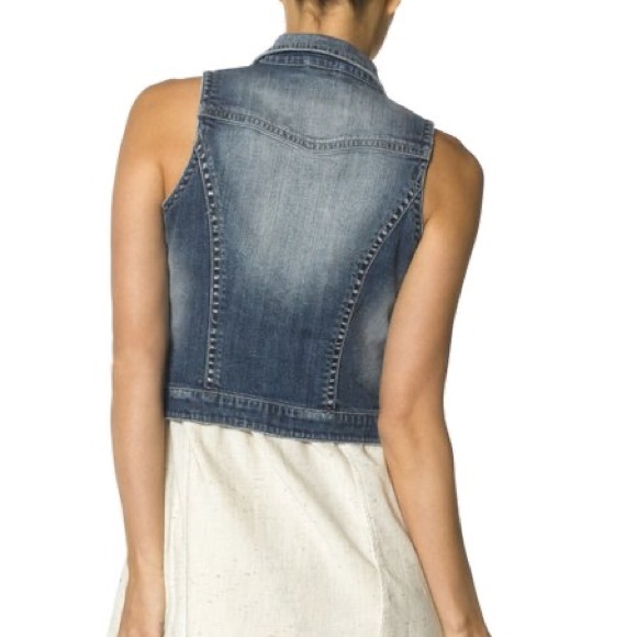🆕👩🏽🦳SILVER CO DENIM VEST WITH STRETCH👩🏽🦳🆕 - Picture 4 of 12